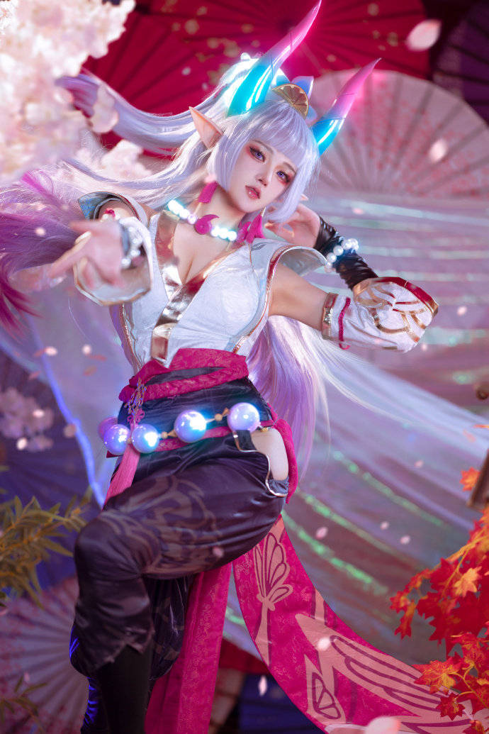 cos:英雄联盟灵魂莲华辛德拉cosplay正片12p-努力的十八魔_伊喵_白嫖