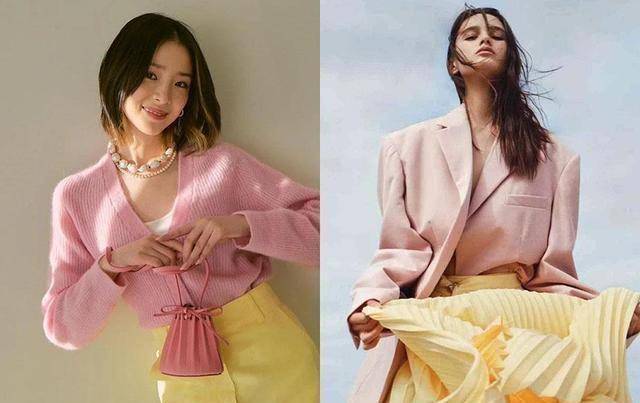 angelababy杂志生图太惊艳,穿黄色套装暴露暗黄肌,侧身露腰吸睛_皮肤