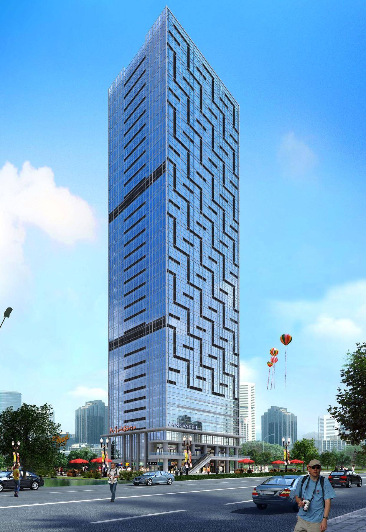 6万方,1f为公寓入户大堂;2f为酒店入户大堂;3f为拉普达艺术中心(营销