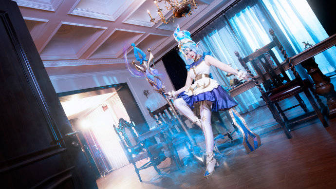 cos:金铲铲之战至臻风女迦娜cosplay正片17p-露儿大魔王_伊喵_白嫖