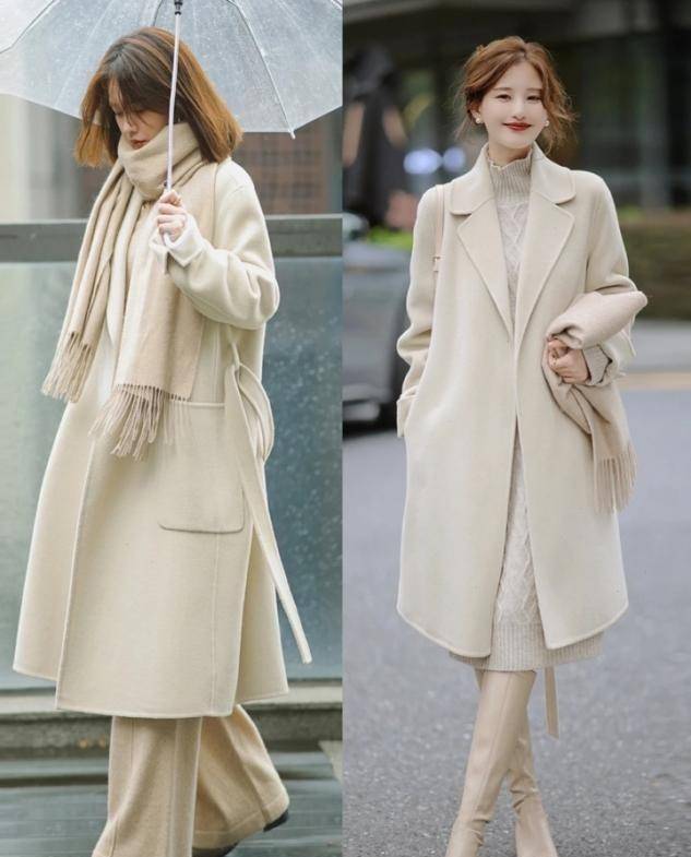 最近火了一种颜色叫"米杏色",优雅迷人,3,40岁女人穿正合适_米色_暖