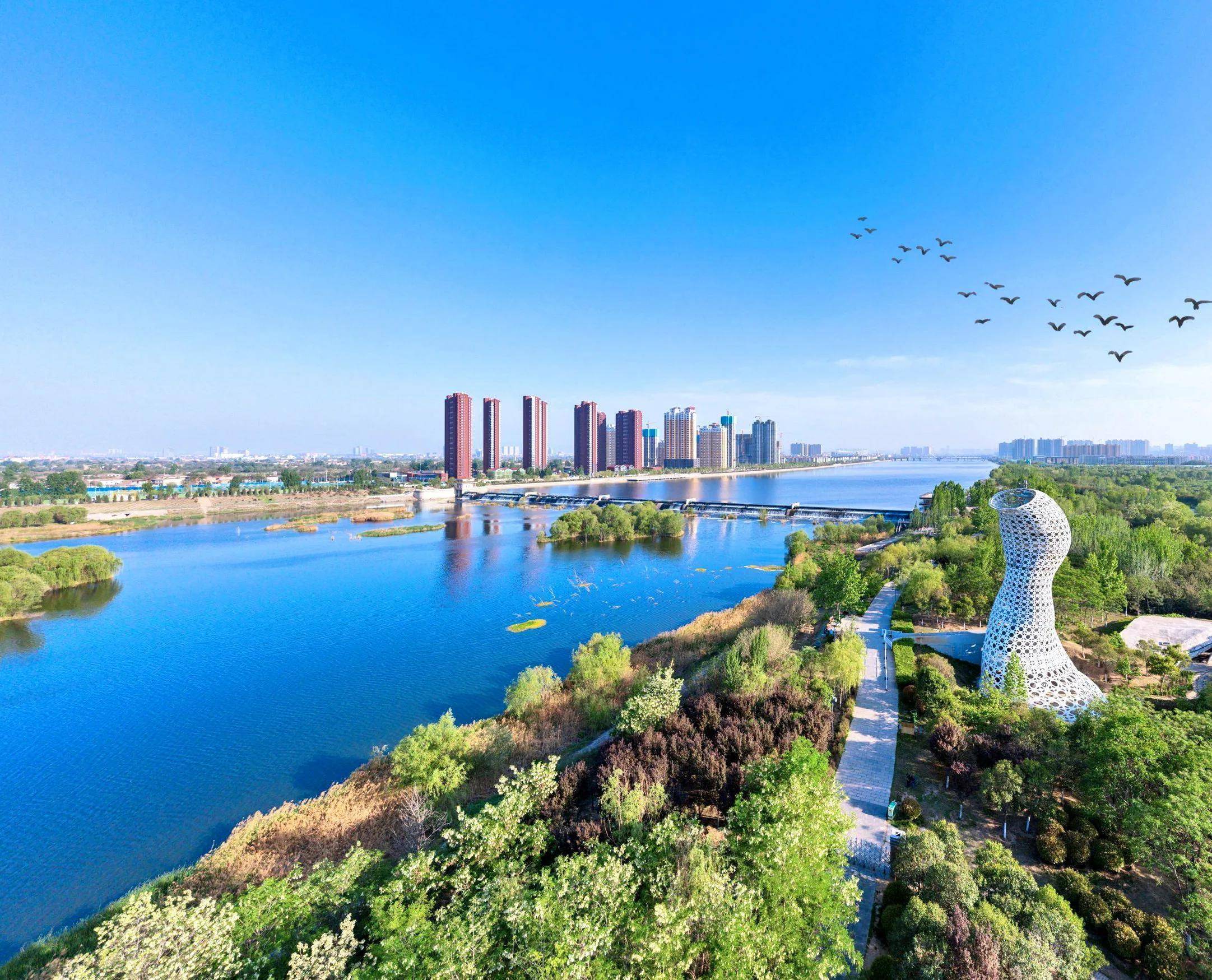 西安有浐河和灞河,素有"玄坝"之称的浐灞河,造就浐灞三角洲