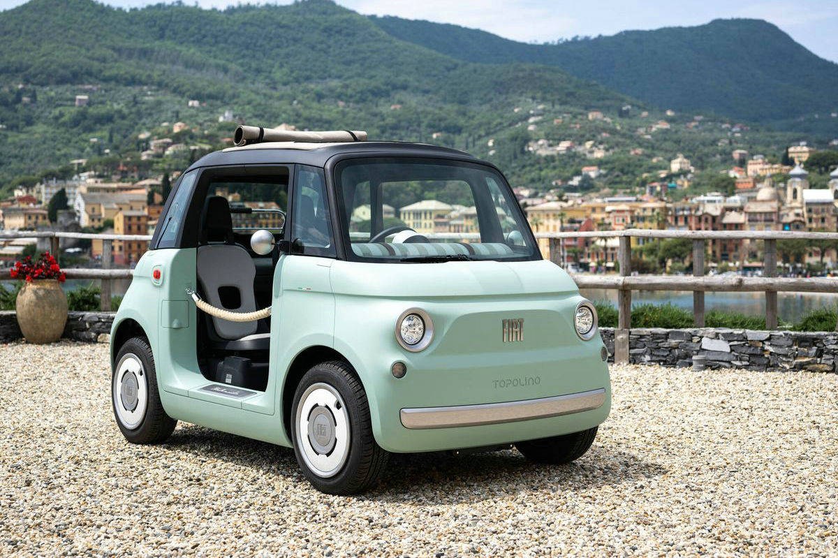 造型真的太可爱!菲亚特推出topolino超萌小车,纯电续航75公里
