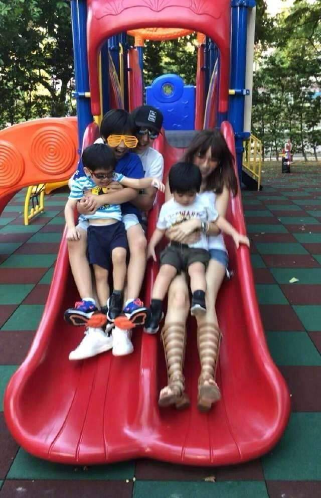 林志颖,钟丽缇中秋前夕聚会,两家人亲密合影,kimi长成了男子汉_考拉