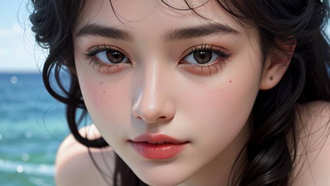 ai生成真人肖像tag关键词分享_五官_黑色_女子