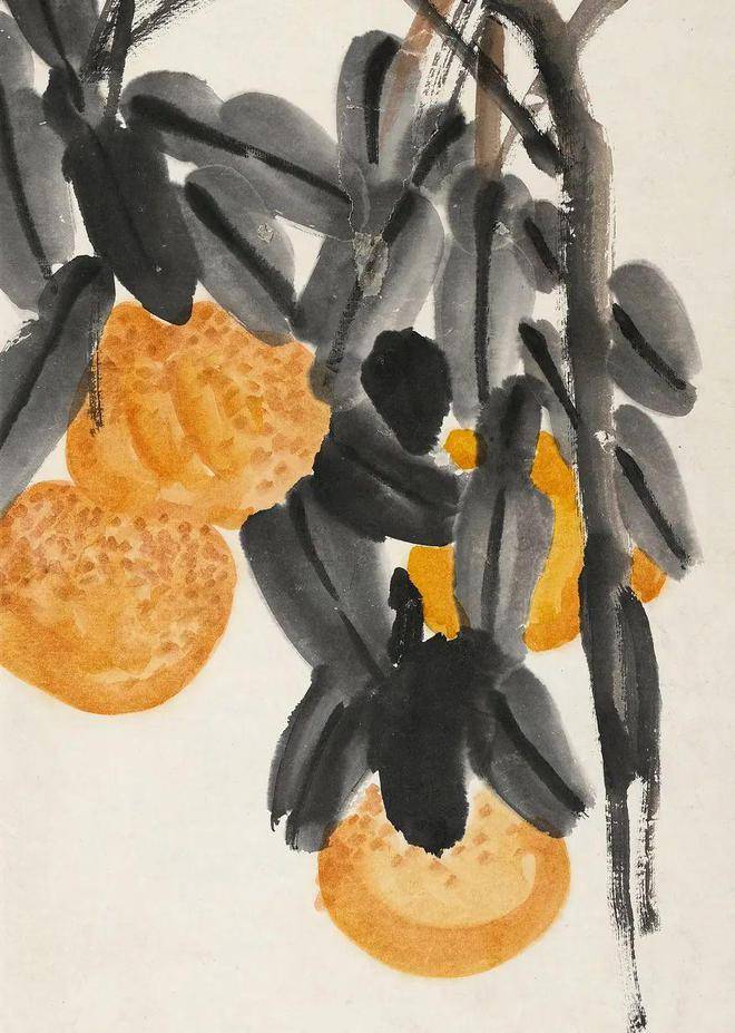 齐白石的发财图,齐白石书画鉴定师齐白石书画院院长汤发周说,张张点石