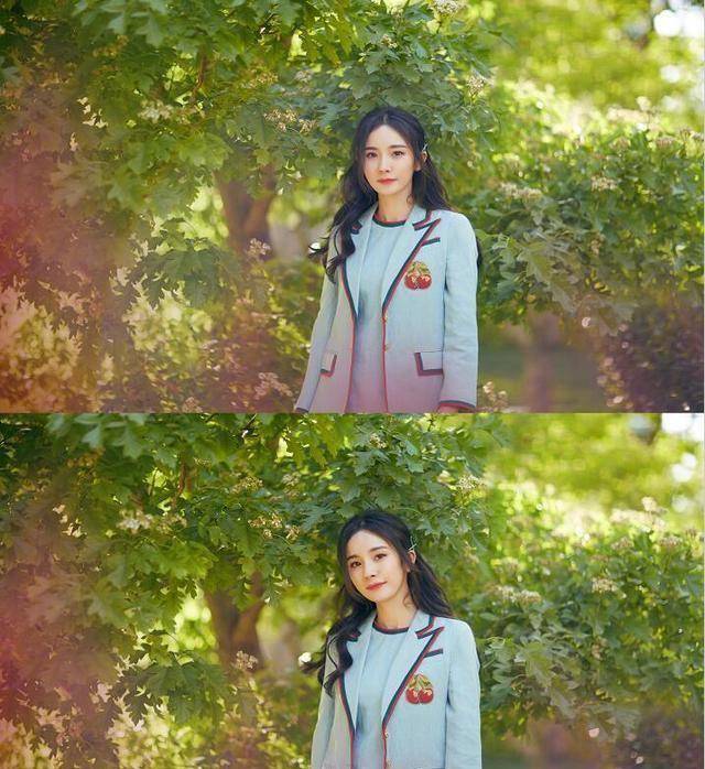 杨幂穿校服化身清纯小妹,大波浪披肩十分减龄,抛媚眼迷倒众人!