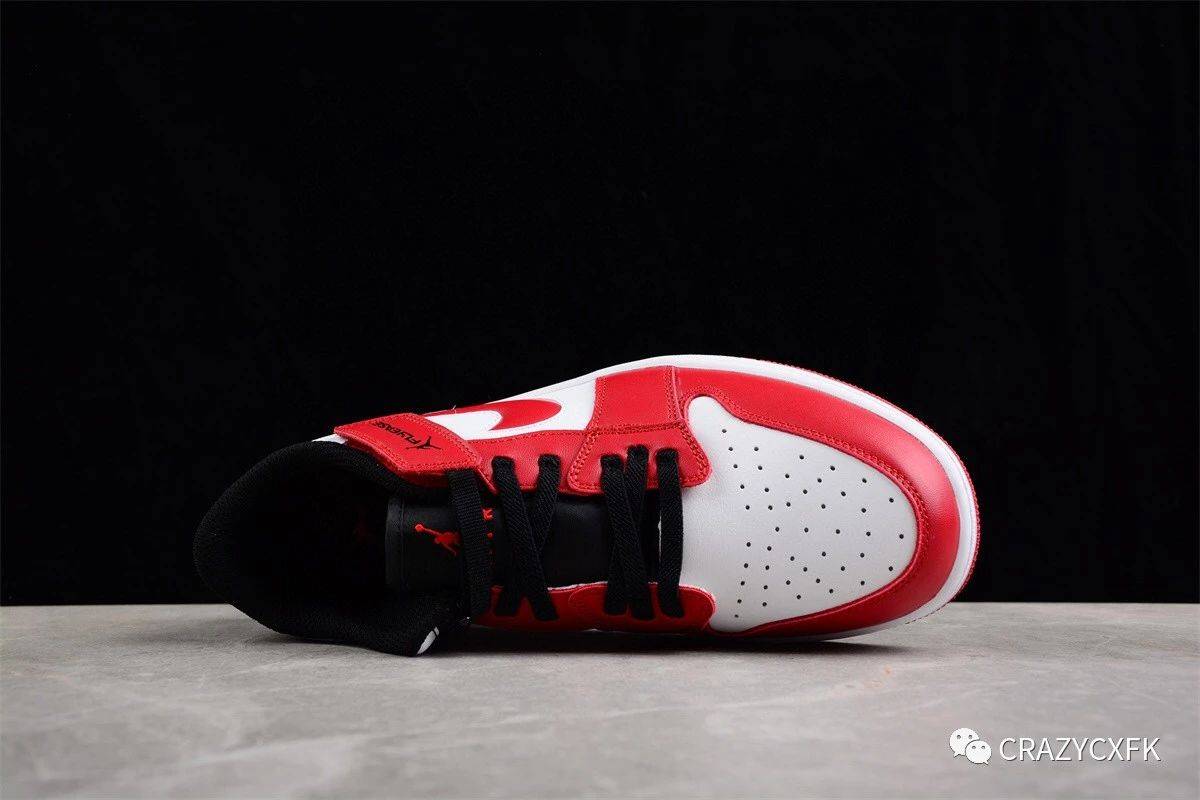 乔丹air jordan 1 low flyease gym red aj1 芝加哥红运动鞋_白红