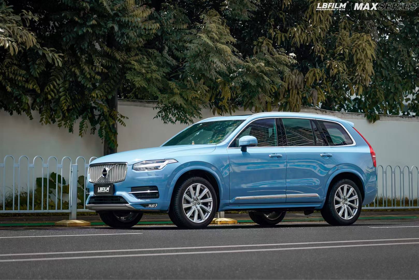 沃尔沃xc90-lb改色膜原厂漆瓷器蓝,干净清爽的感觉_搜狐汽车_搜狐网