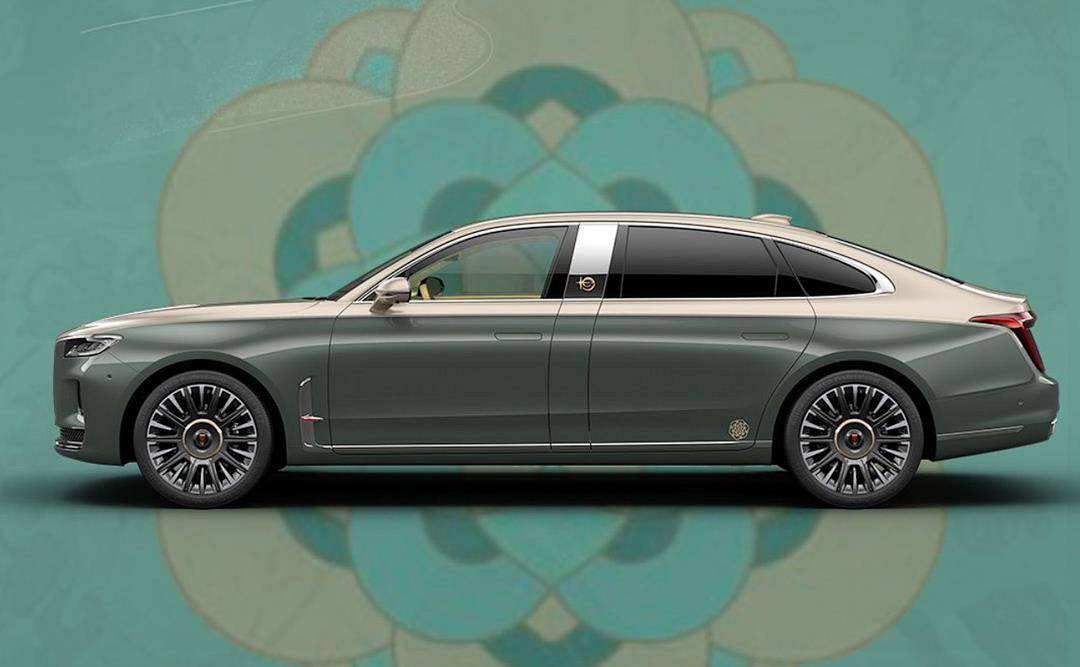 加长版红旗h9官图,双色车身金色旗杆,承诺卖出一台捐五万_搜狐汽车