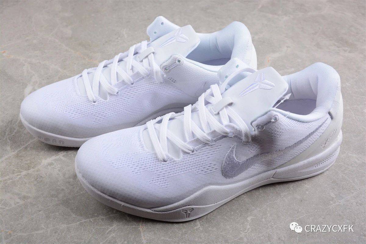耐克nike kobe 8 protro triple white 科比八代纯白篮球鞋_logo_白色