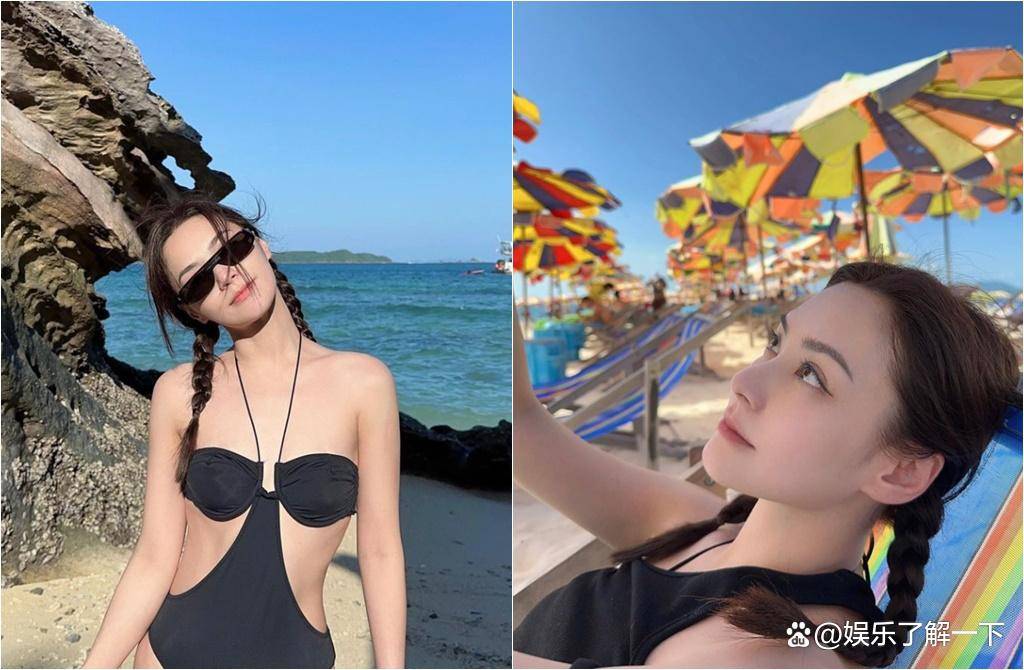 阿娇晒比基尼照，与「女版陈冠希」皇甫圣华同游普吉岛-阿娇胖了