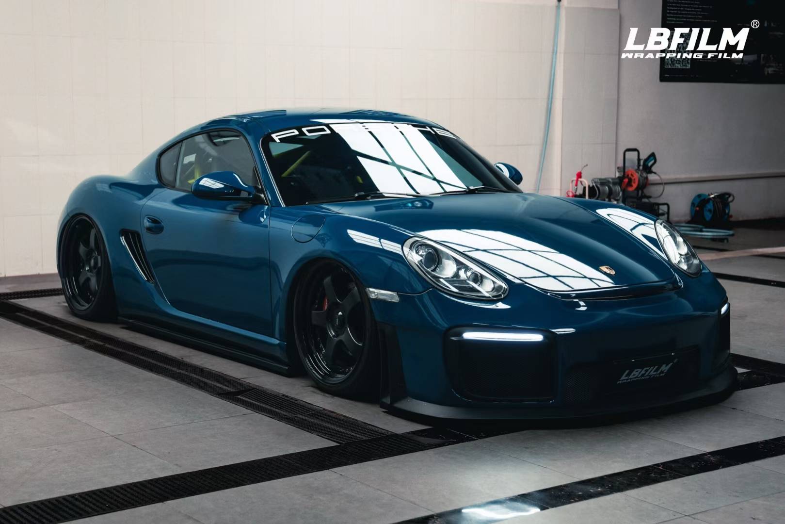 保时捷987-lb改色膜原厂漆深邃蓝,这格调够高级!_搜狐汽车_搜狐网