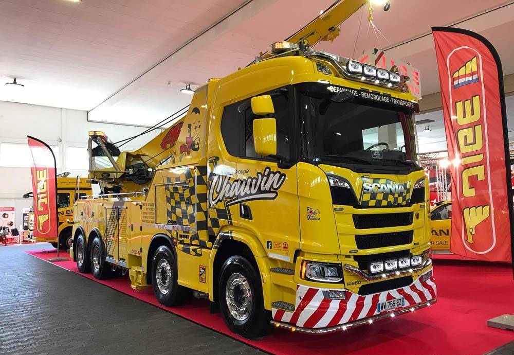 各类清障车斗艳,欧卡七姐妹齐亮相,带你逛德国ifba 2023清障车展_搜狐