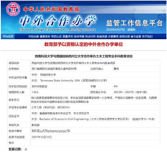 西南科技大學土木工程專業中外合作辦學招生信息_西南科技大學2023年報考指南_西南科大預科錄取分數線