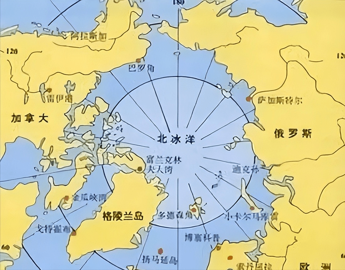 北极地图 冰川图片