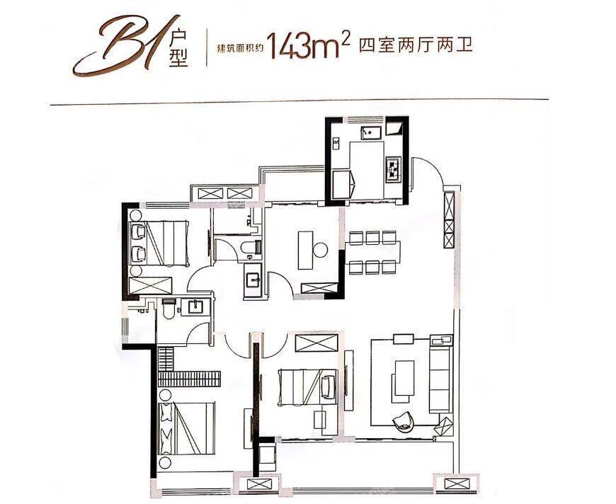 长沙旭辉雨花郡户型图图片