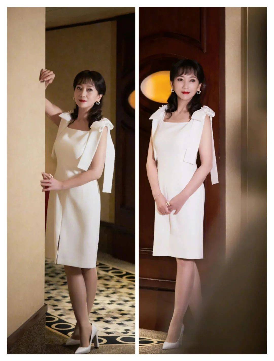 赵雅芝的穿搭,以白色为主,清新优雅,更为时髦_时尚_对比_服装