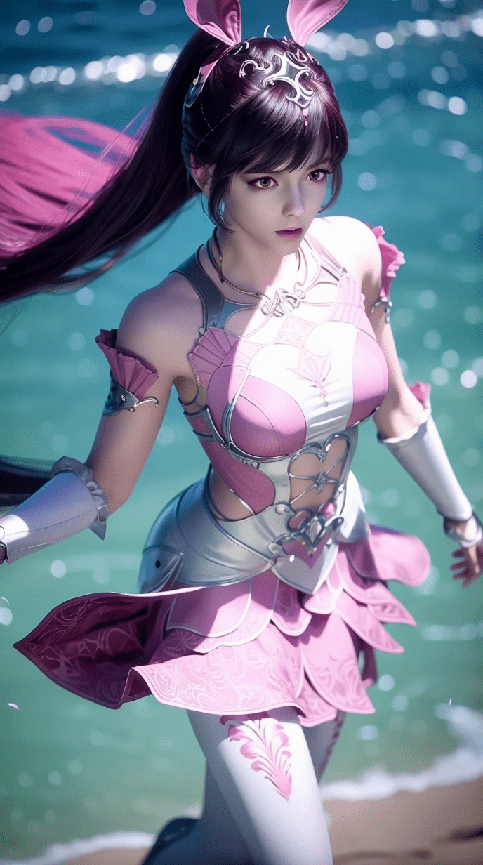 斗罗大陆cos:小舞美如画3,小舞的美丽与大海的宁静相结合_海水_大自然