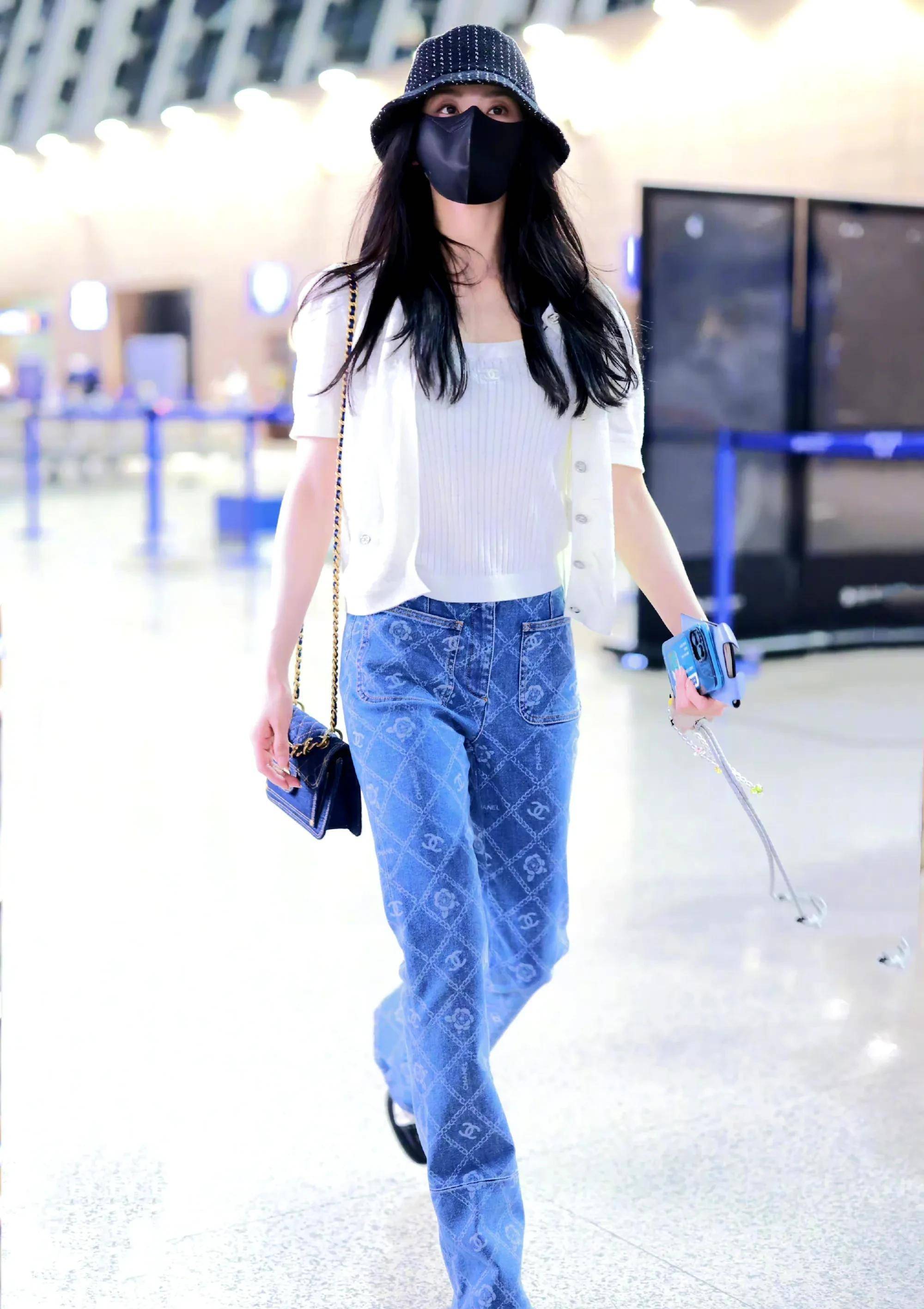 刘诗诗出发巴黎高定周,气场强大把机场走成t台,一身穿搭近7万块