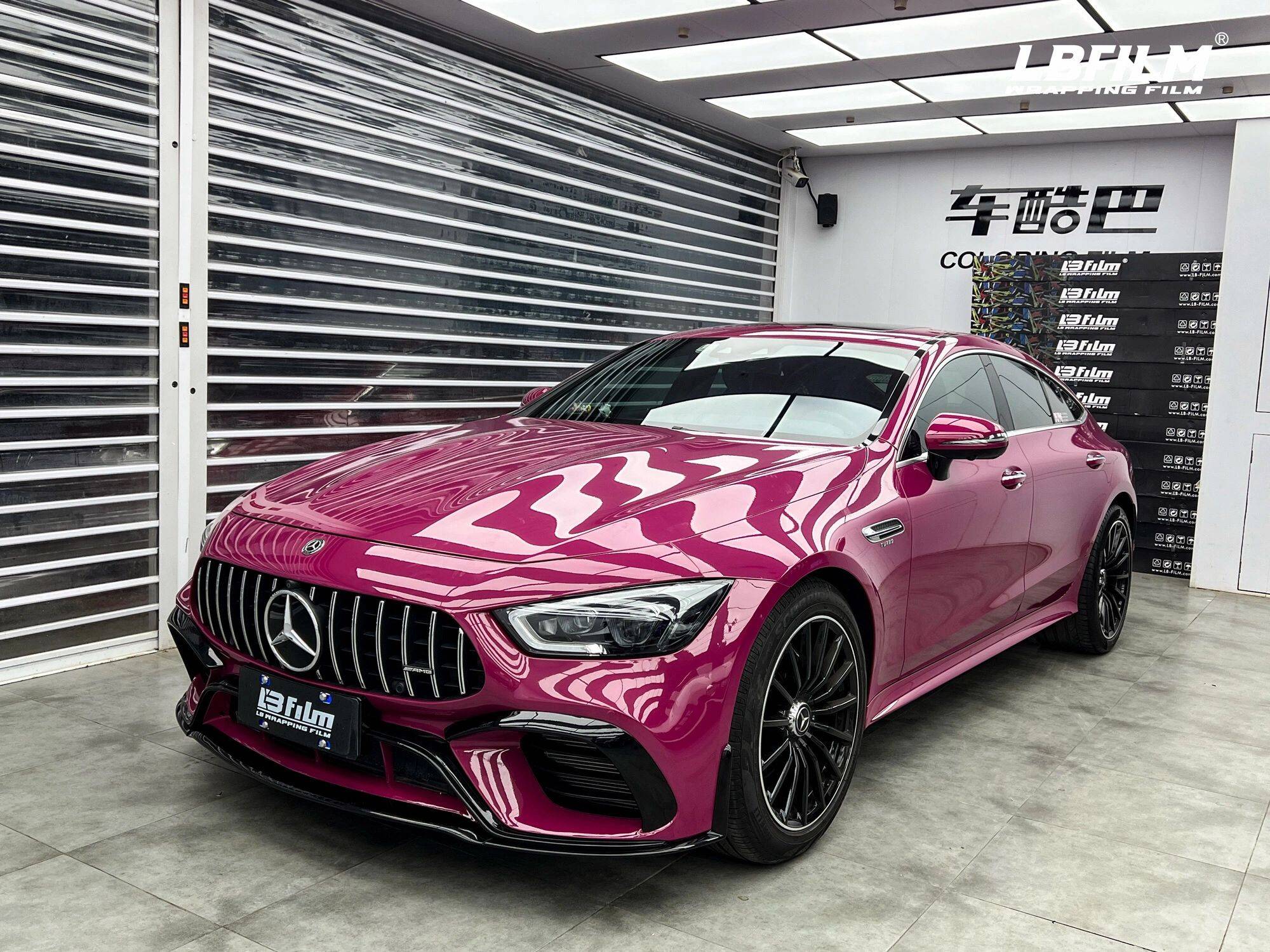 奔驰gt50-lb改色膜品牌星光宝石红,一眼就爱上的星光宝石红_颜色_车型