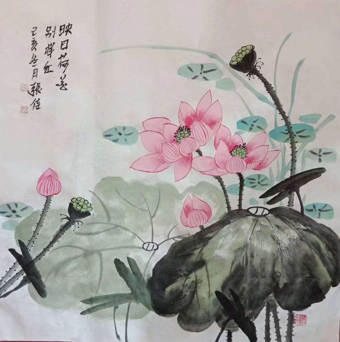 美丽滕州形象大使国画家张佳作品赏析_书画展_艺术_中国