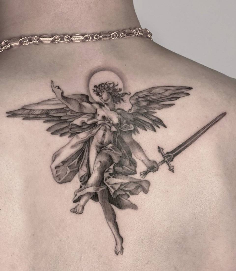 19 个守护天使点子| 守护天使, 纹身, 刺青, image size:960x1102