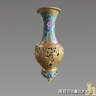 アンティーク　時代物　純銅製　景泰藍琺瑯 龍鳳呈祥 「乾隆年製」置物インテリア アンティーク　時代物　純銅製　景泰藍琺瑯 龍鳳呈祥 「乾隆年製」置物インテリア