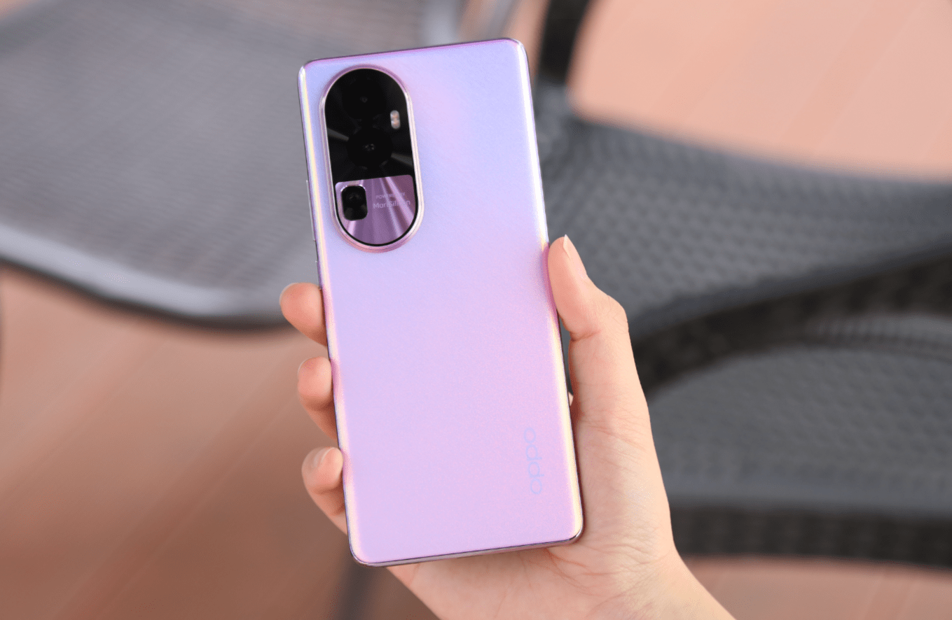 oppo reno10 pro星籁版配色以"粉色系"为主,灵感源自英雄联盟手游萨勒