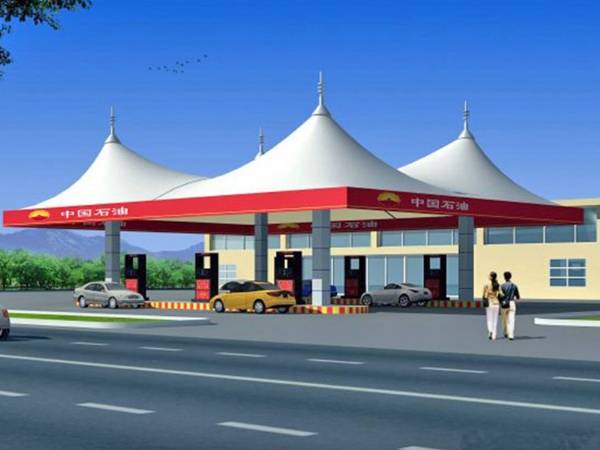 加油站膜结构_建筑_材料_城市