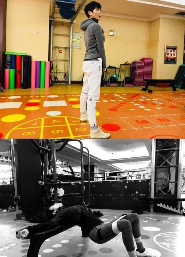 汪涵爱妻杨乐乐晒健身照,网友直呼想看马甲线_运动_微博_工作