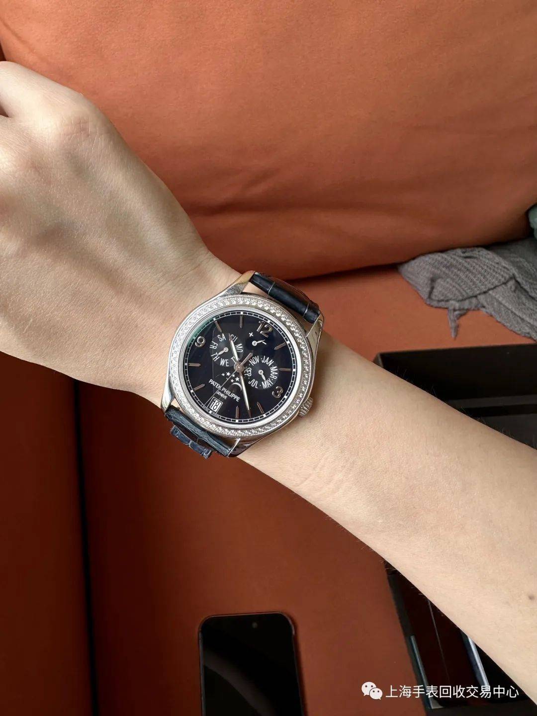 百达翡丽5147g-001白金原钻,17年带发票大全套 18k白金材质 百达翡丽