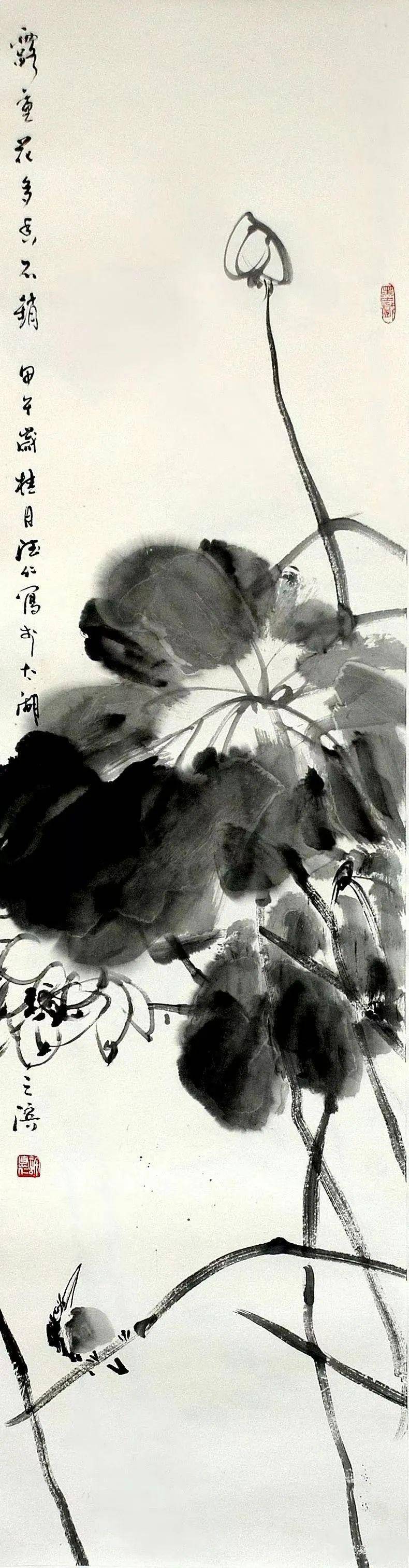 《书画南北方》心里的风景——许德仁中国画作品线上展_先生_荷花