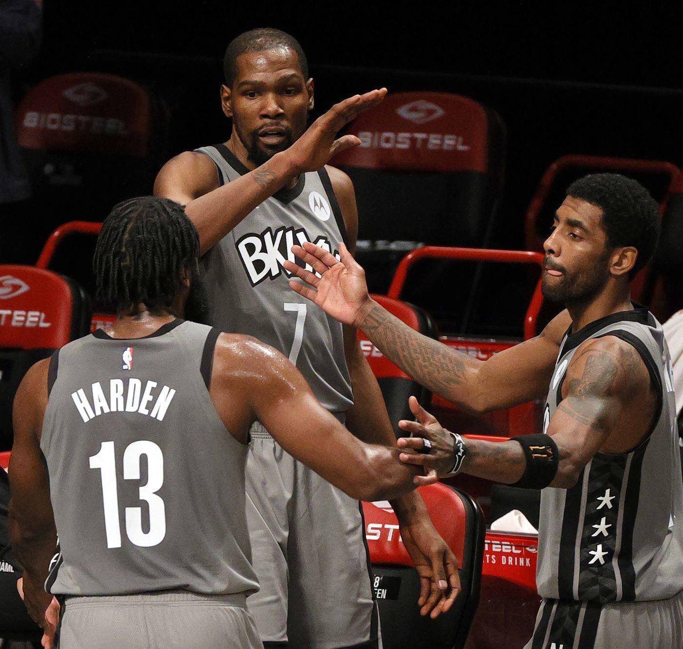 哈登首秀惊艳,格里芬沙梅特24 4,杜兰特6分4板_篮网_比赛_马刺