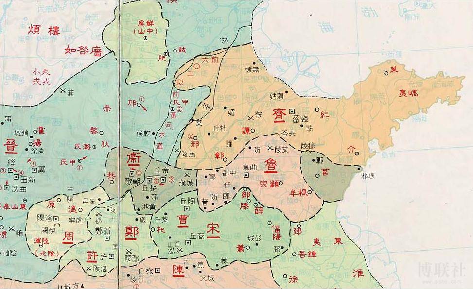 齐桓公时期的地图图片