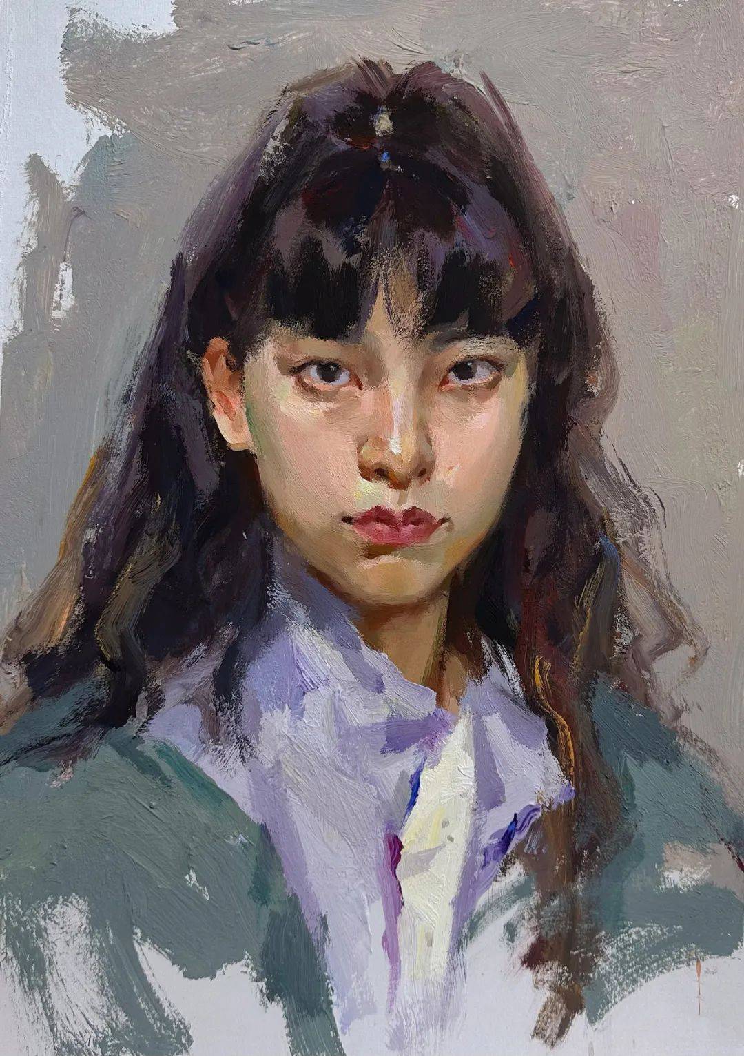 更多彩头欣赏对于色彩人物头像写生来说,我们还需要运用以头部色彩