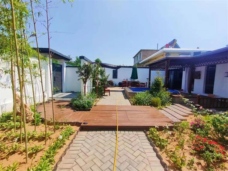 秦皇岛北戴河乐田雅居民宿,看这中式园林小院,包院2500起巨划算!