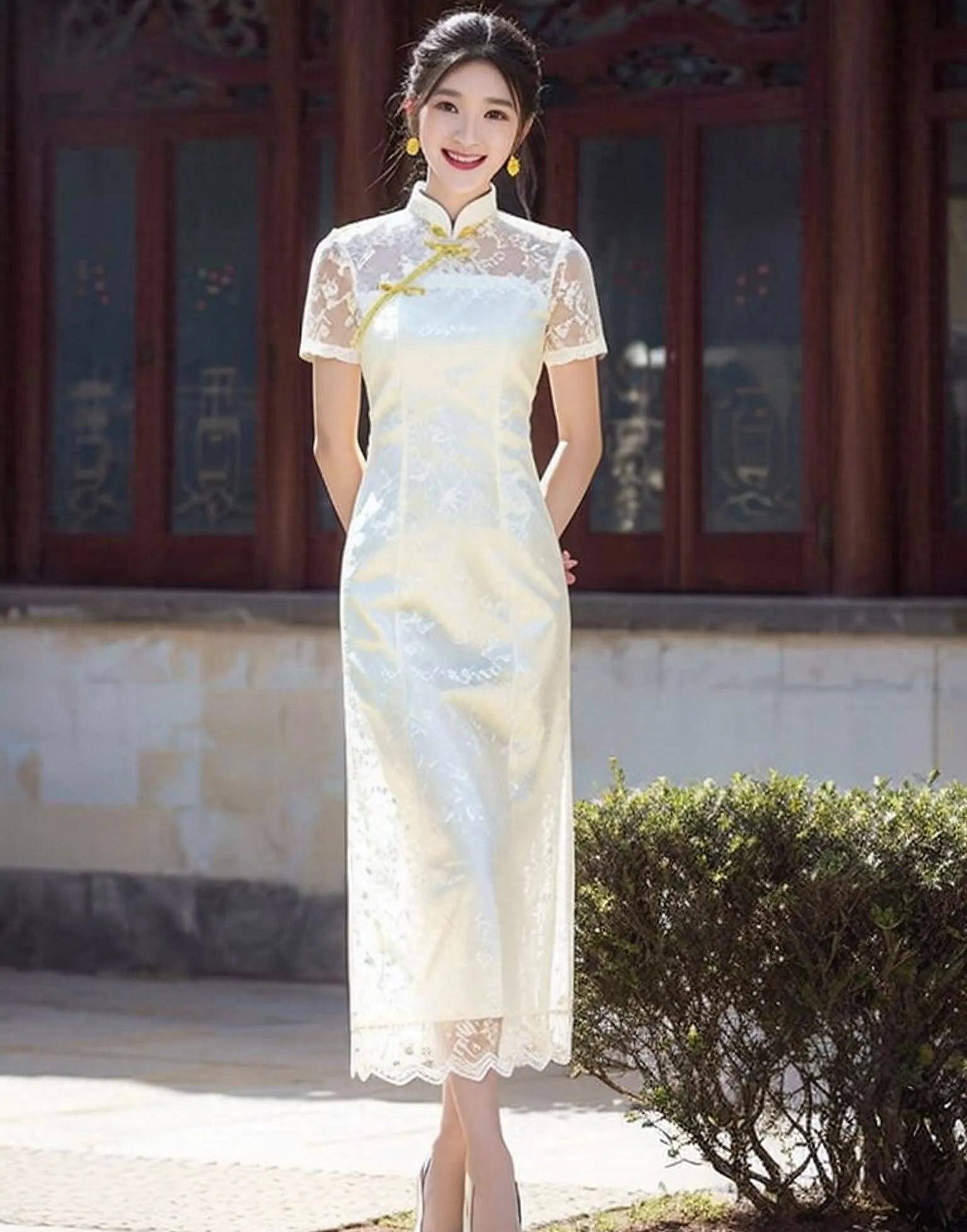 ai绘画‖旗袍系列之白洁丽影_ai_白色_光芒