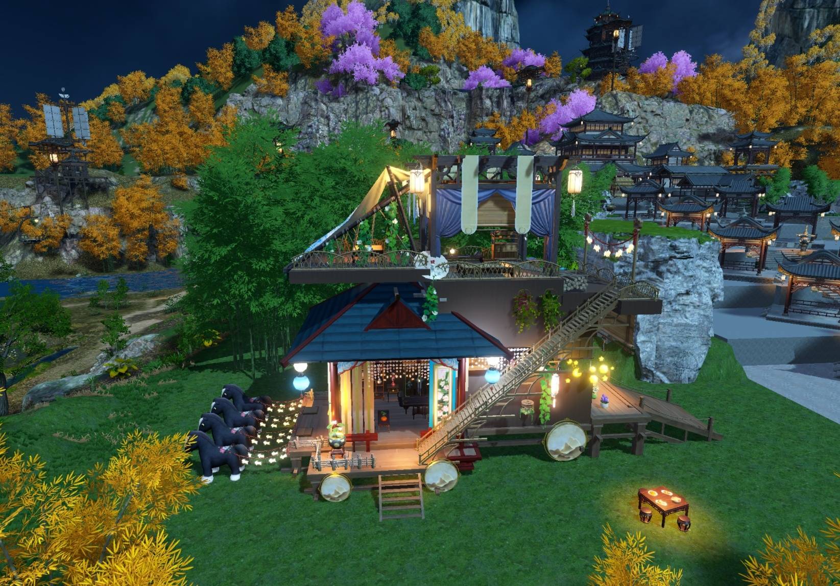 逆水寒手游玩家在游戏里开麦当劳店,网友:是肯德基不配吗_庄园_装修