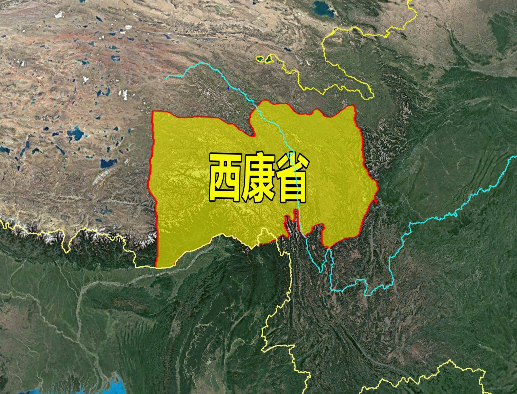 从地图上看,原西康省的辖区范围大致为今四川甘孜藏