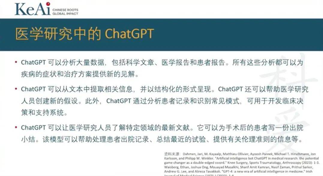 ChatGPT在医学研究及期刊出版中的影响与挑战