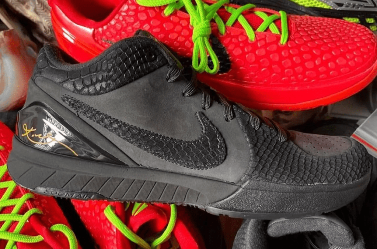 Nike Kobe 4 Protro 全新配色「Black Mamba」近照流出！鳞片元素成点睛