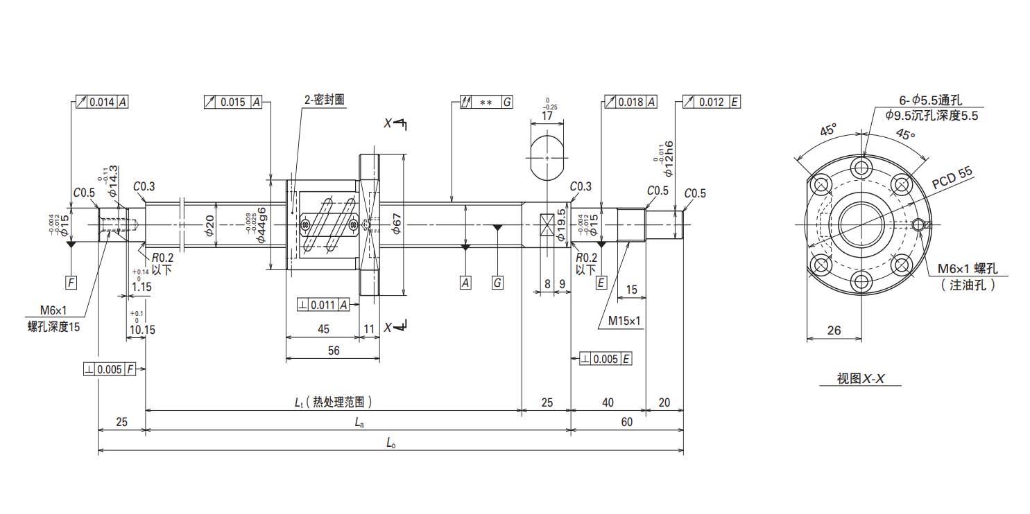 nsk 滚珠丝杠 小型fa系列 ma.fa.