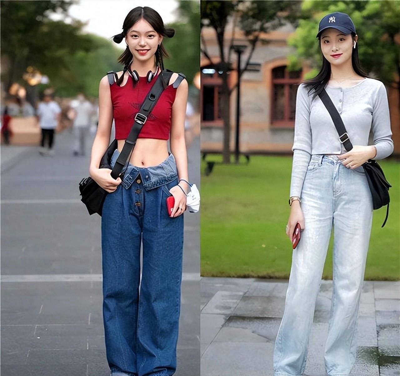 去苏州发现满街都是阔腿裤 平底鞋看起来时尚又显瘦,好高端_款式_鞋子