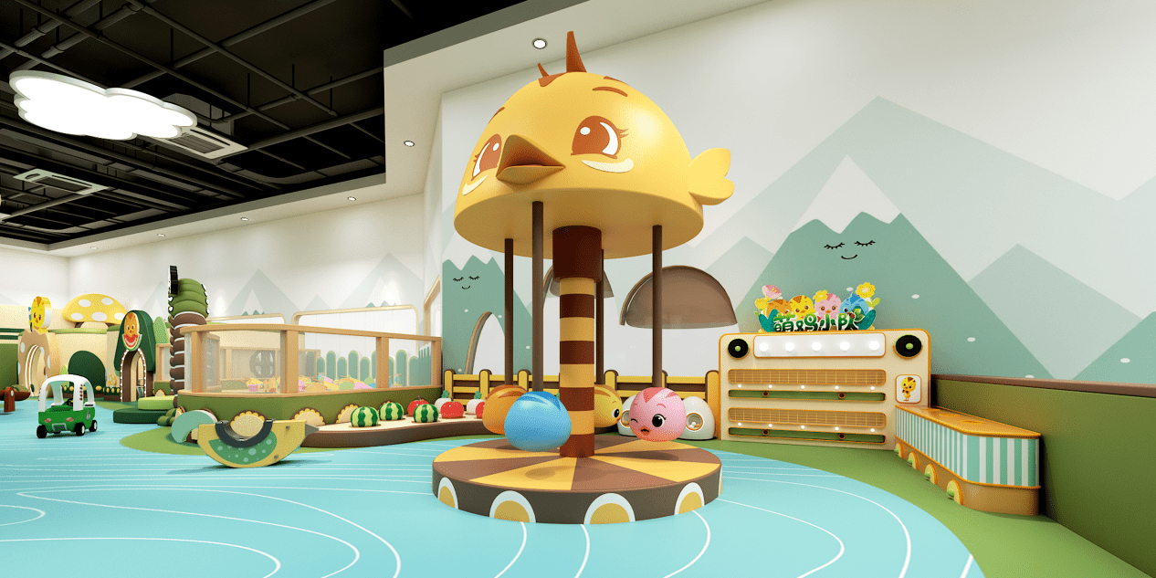 中国原创ip室内主题乐园——萌鸡小队探索乐园上线_游乐_儿童_场景