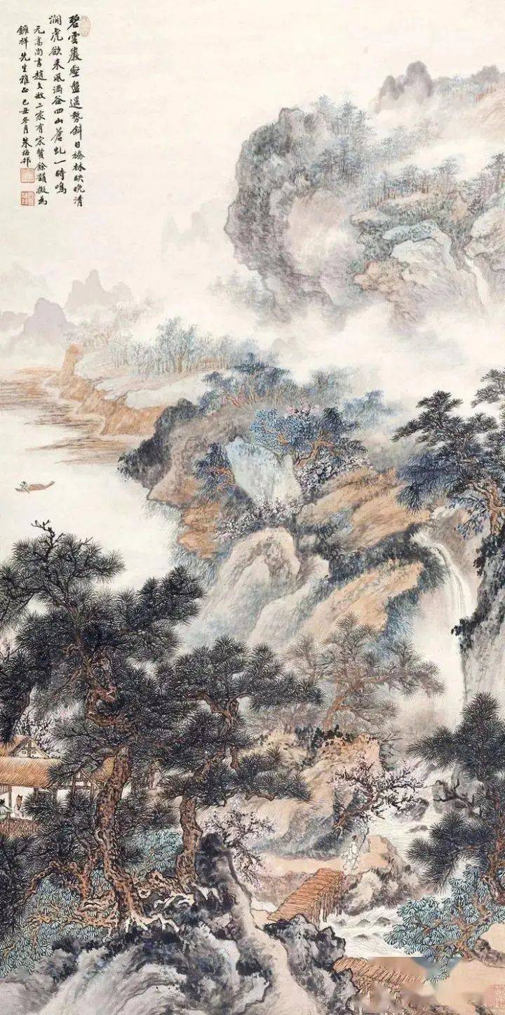 朱梅邨 山水圖 ZHU MEICUN (1911-1993) | RIVER LANDSCAPE | 朱梅邨（1911-1993