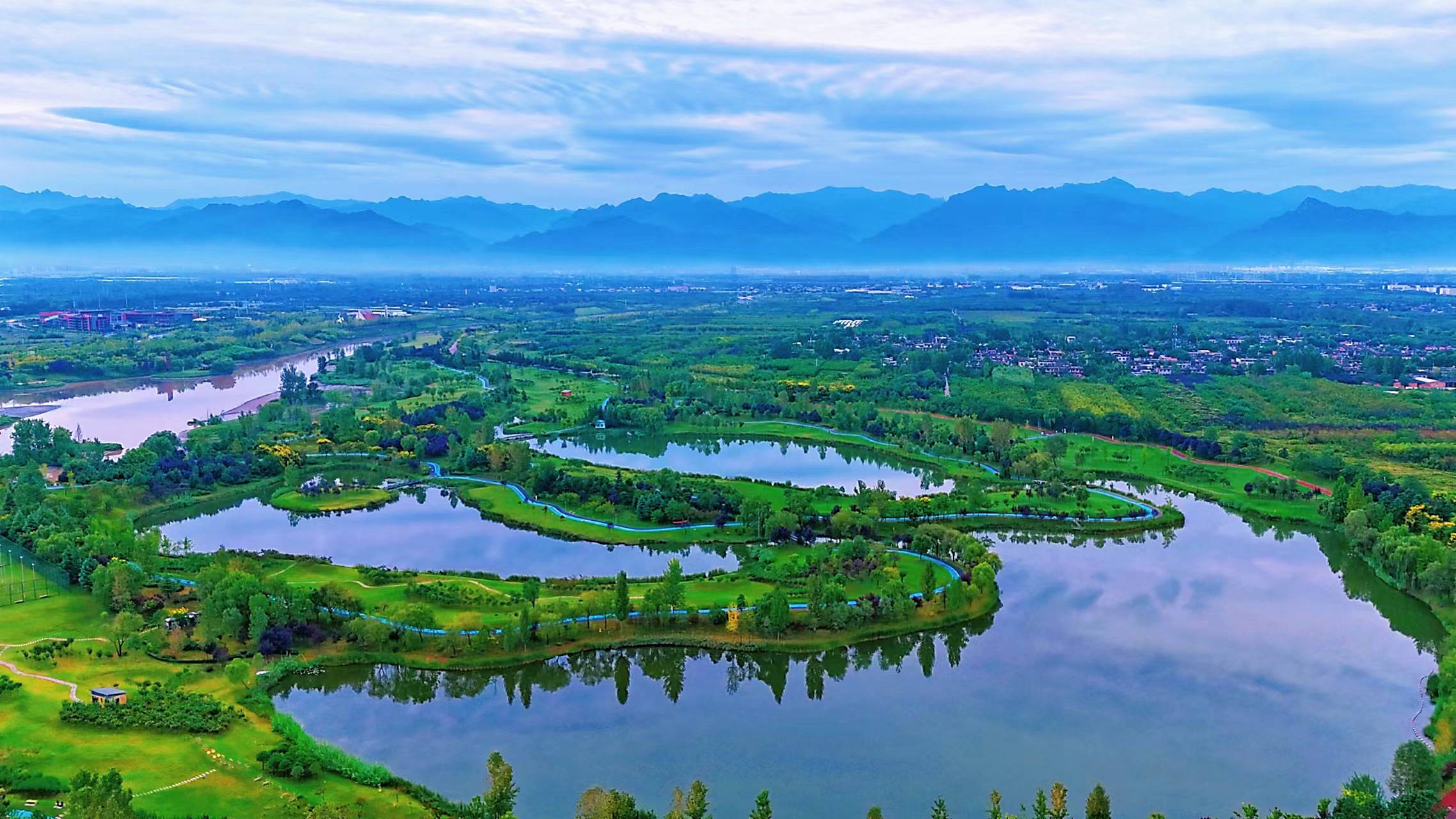 西安渭河公园图片
