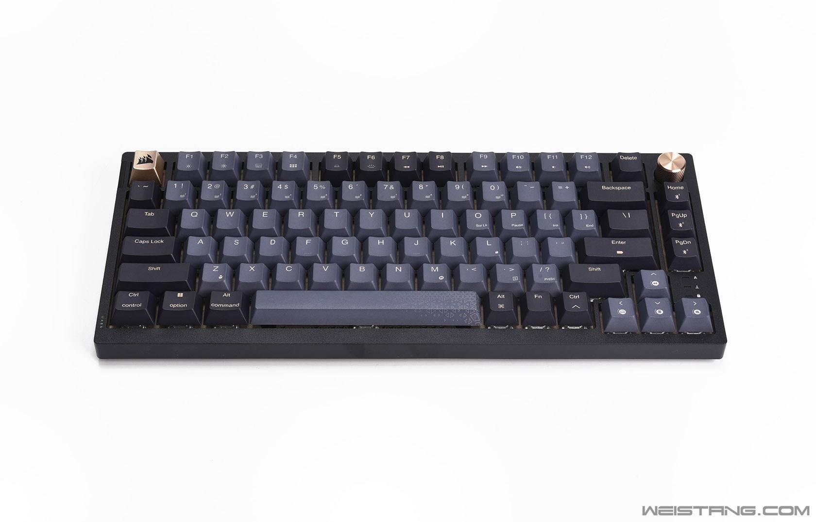 美商海盗船k65 plus 75%三模无线游戏键盘评测_特写_设计_蓝牙