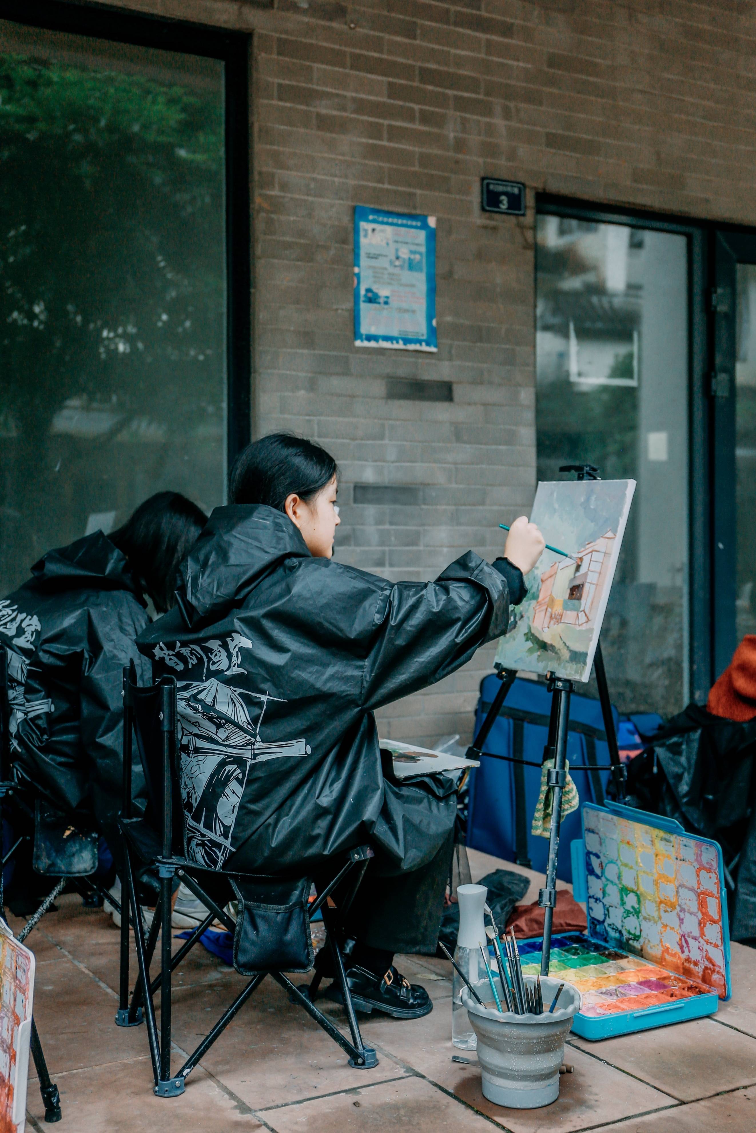 成都首创画室写生纪实_古镇_风景_色彩