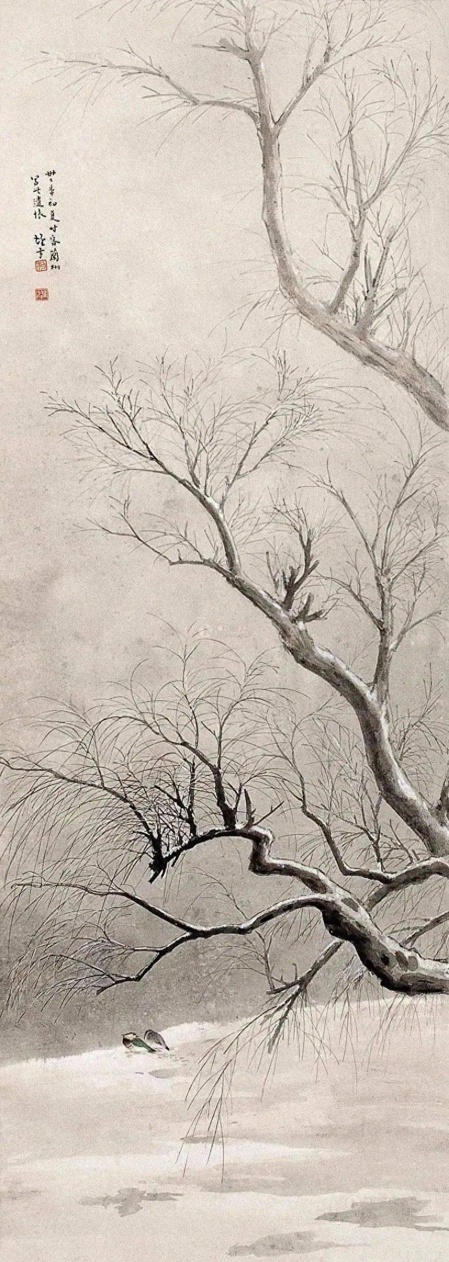黎雄才 山水圖 黎雄才春耕圖| Li Xiongcai, Farming in Spring Mountains